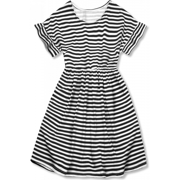Sommerkleid mit Volants schwarz/weiß II.
